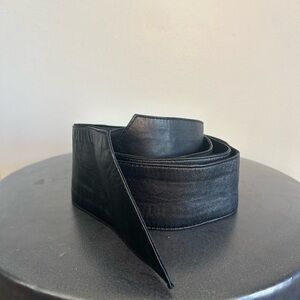 Vintage black leather wrap around women’s belt